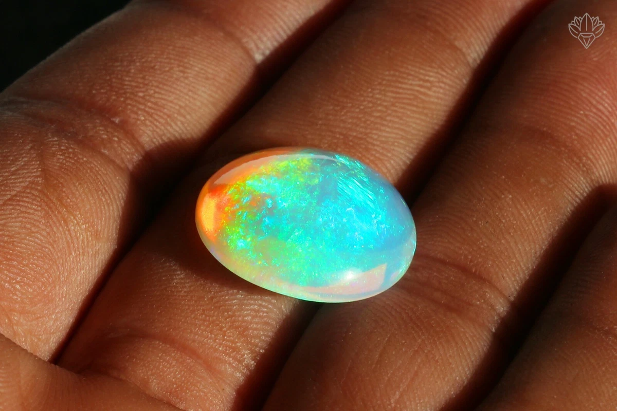 Natural Ethiopian Opal 14.4 Carats Gemstone Loose Fire Opal Round