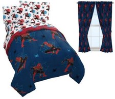 Spider-Man "Superhero" Kids Reversible Bed Set  Curtain Set - W9010237301
