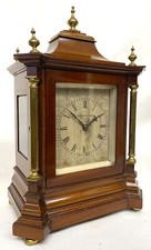Antike kleine Kaminuhr / Klammeruhr aus Mahagoni von Halford & Sons London