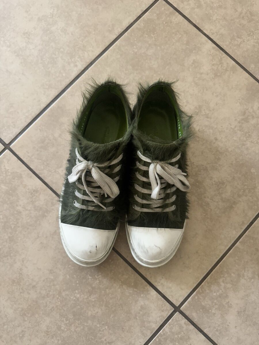 Rick Owens Ramones Green fur lowtop | eBay Rick Owens Ramones Green fur lowtop | eBay
