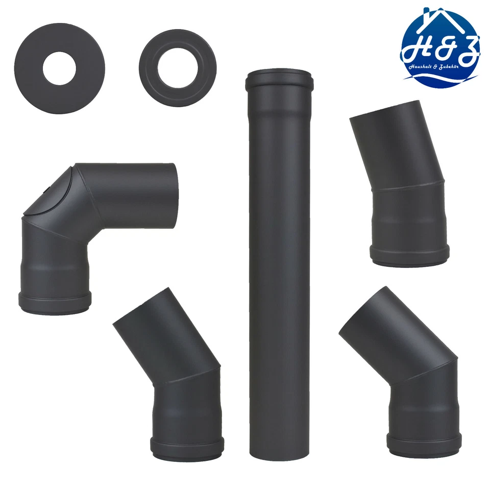 LANZZAS Tubos de pellets Ø 80 mm arco de pellets extensión extensión junta rosetas