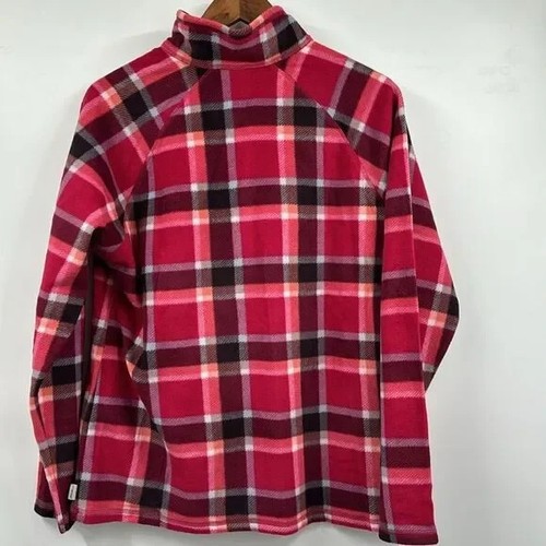 Eddie Bauer Mid Weight Fleece Quarter Zip Plaid Large New With Tags - Picture 4 of 9