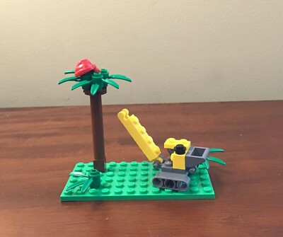 Lego Prebuilt MOC MICRO CRANE- Crane Retrieving Hat on Windy Day