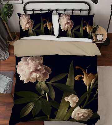 3D Leaf Flower ZHUA3364 Bed Pillowcases Quilt Duvet Cover Set Queen King Zoe