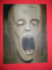 TOMENTED ALEXANDER X Horror Dark Art  tERROR Demon Zombie Weird Painting OOAK