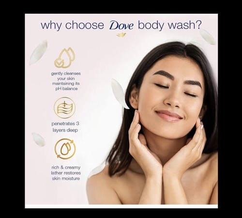 Dove Nourishing Body Wash JUMBO 800ml: Pump w Nutrium Moisture Raspberry & Lime - Picture 5 of 24