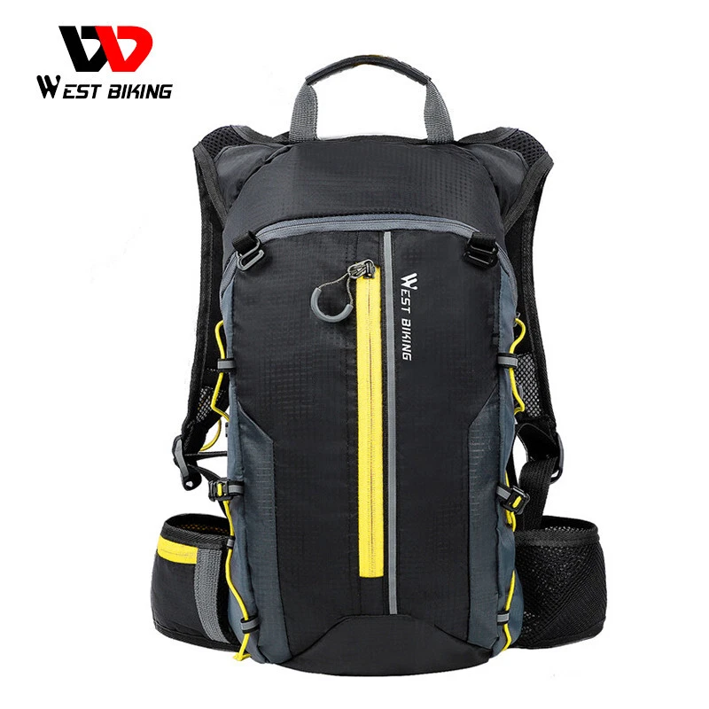 WEST BIKING Radsport Wandern Tasche Backpack Rucksack Wasserdicht 10L Gelb - Bild 2 von 4