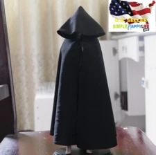 1/6 Scale Black Cloak Hooded Cape For 12" figure Phicen Hot toys worldbox ❶USA❶