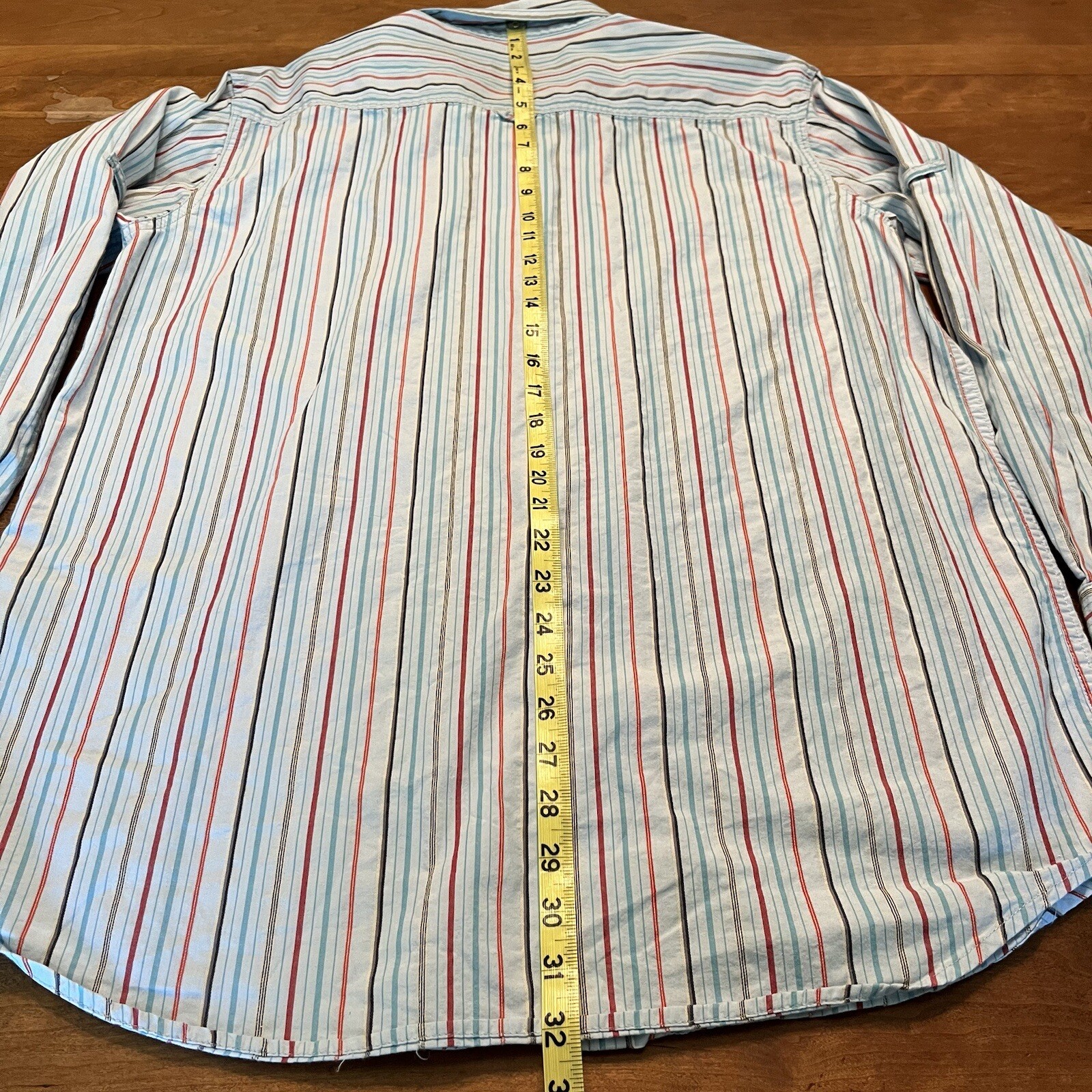 National Geographic Button Down Medium Striped Co… - image 6