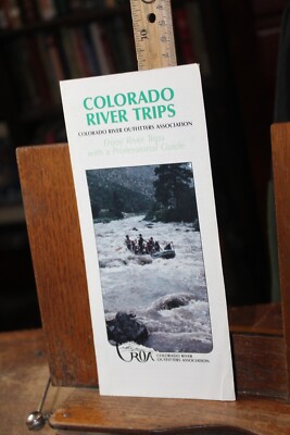 Vintage Travel Brochure Map River Trips Colorado