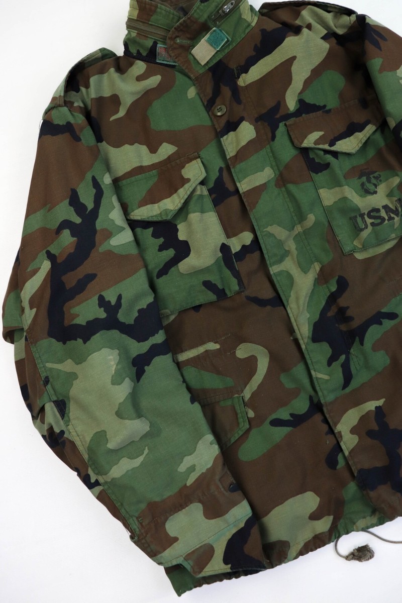 USMC Vintage 80s Military 1985 GENERAL Zip M-65 Camouflage Field