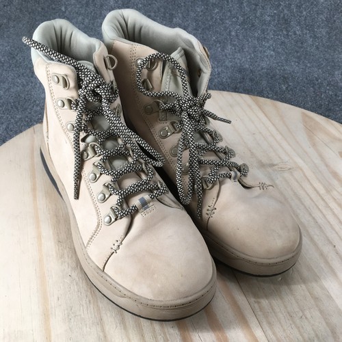 Rocket Dog Boots Womens 10 Ankle Combat Hiking Casual C345 Beige Faux Leather - Picture 3 of 17