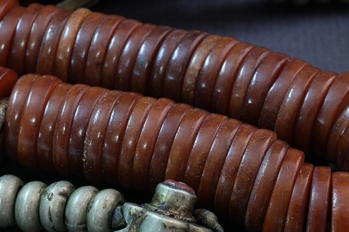 Genuine Old Tibetan Buddhist Tantric Ritual Kapala Bead Rosary Mala Necklace DZI - Picture 15 of 24