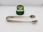 Victorian Sterling Silver Floral Sugar Tongs Antique 1896 London