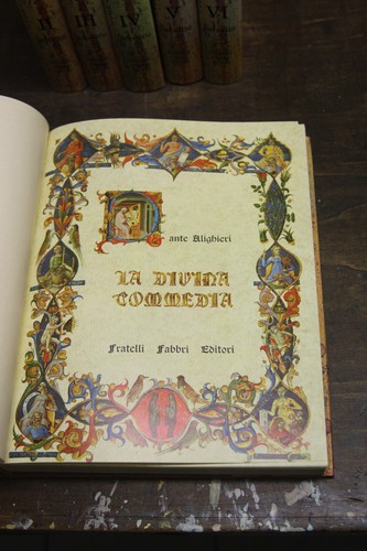 divina commedia fabbri 6 volumi inferno purgatorio paradiso completa - Foto 2 di 6