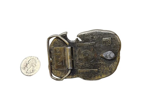 Hebilla de cinturón vintage “Preferiría estar pescando” Great American Chicago Buckle Company - Imagen 2 de 2
