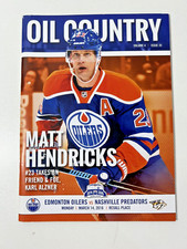 Oil Country NHL Edmonton Oilers Game Day Program Nashville March 2016 Hendricks