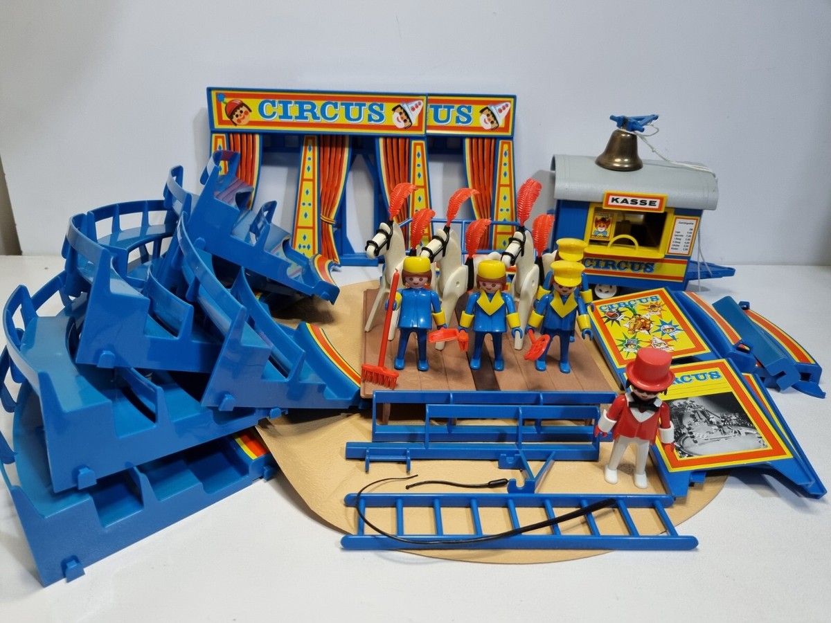 Playmobil Vintage – Balustrade Bleue D’entrée D’artistes Du Cirque – Set 3510 De 1978 – Occasion