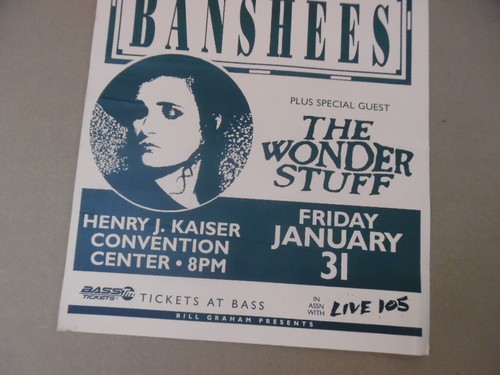 1988 Siouxsie & The Banshees The Wonder Stuff Concert Poster Oakland CA ORIGINAL - Picture 3 of 4