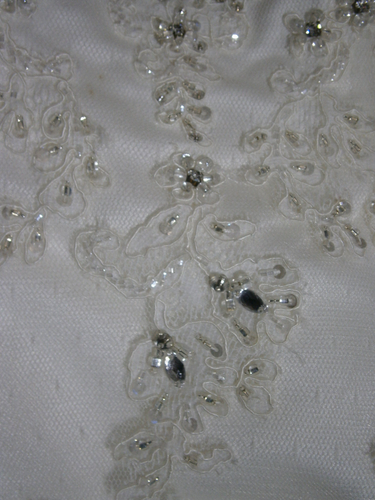 Essense of Australia D1439 Wedding Dress 8 Ivory Lace Beads Straps Sexy Romance - Picture 4 of 24