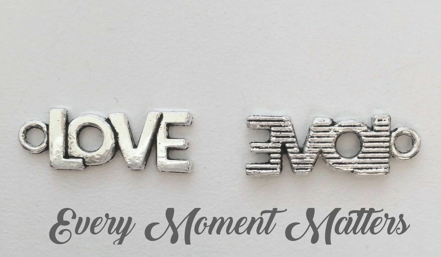 10 x Tibetan Silver LOVE WORDING LOVE 22x8mm Charms Pendant LIMITED STOCK