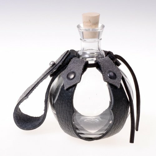 Botella de campo medieval LARP - bola 0,2L para cinturón cantimplora de vidrio esférico - Imagen 3 de 3