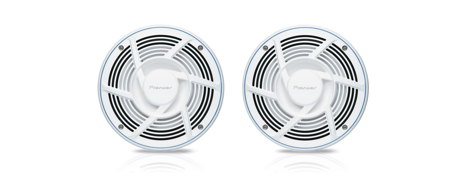 PIONEER CAR TSME650FS ME-Series 6.5 inch White Marine Coaxial Speakers (Pair)...