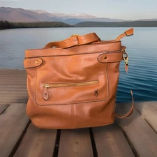 Browning Catrina Ladies Faux Brown Leather Concealed Carry Crossbody Purse 