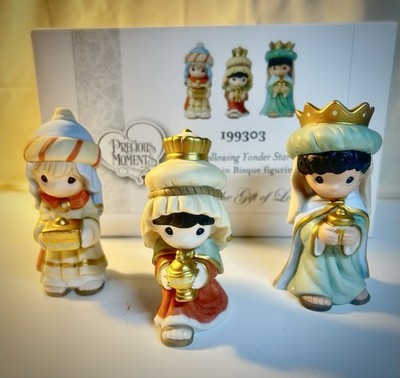Precious Moments  Following Yonder Star Three Kings  Set 3 Figurines NIB