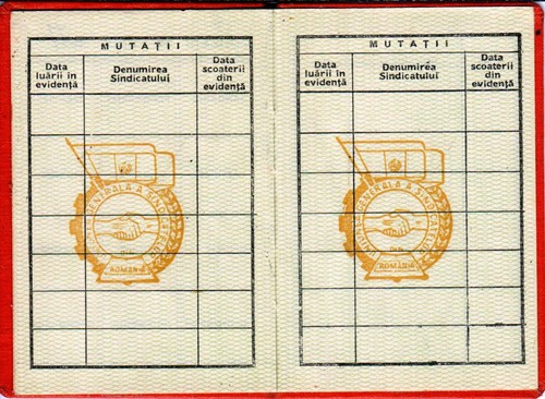 Tarjeta de miembro de la Unión de Sindicatos de Rumania, 1967 RSR - Estampillas de tinta - Imagen 8 de 11