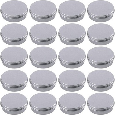 0.5 Ounce Aluminum Tin Jar Refillable Containers 15 Ml Aluminum Screw Lid round