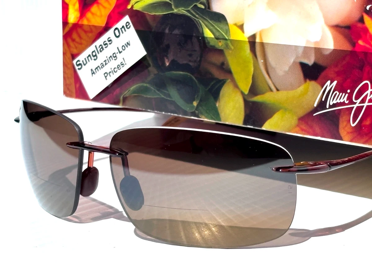 Maui Jim Breakwall Polarized Rimless Sunglasses. Rootbeer/HCL Bronze. Exc. Cond. Maui Jim Lighthouse MJ 423 26 Rimless Sunglasses + HCL  main image 4
