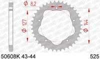 Kettenrad Stahl 43-ZäHne 525-Teilung FüR Ducati 848 848 Evo Corse Se 2012-2013