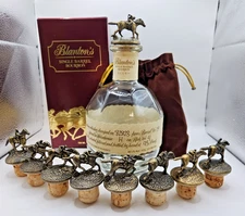 Blanton’s 9 Bourbon Stoppers B–S + Mounted | Box, Pouch, Bottle | Complete Set