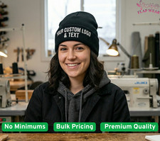 Custom Embroidered Beanie | Personalized Cuffed Knit Hat | Yupoong 1501KC Beanie