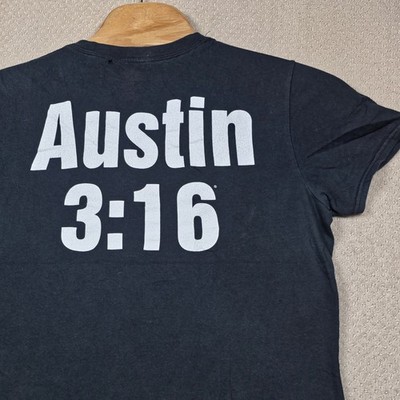 Stone Cold Steve Austin Shirt Mens Medium WWE Austin 3:16 Skull Texas Black 2016