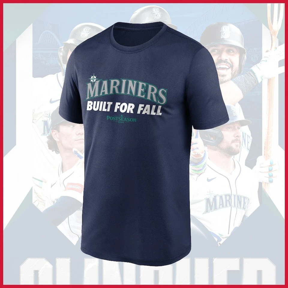 SALE OFF - Seattle Mariners 2025 MLB Postseason One Side Hoodie Tee For Fans - Image 4 of 4