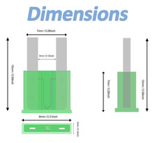 100PCS Micro 2 Blade Fuse ATR/APT Micro2 Fuse ATR/APT Blade Fuse Kit for Car Boa