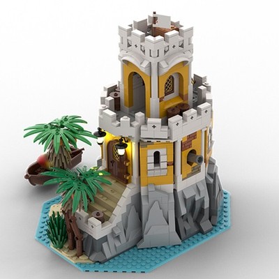 BlockNova Minifig Scale Pirate Modular Fortress 1149 Pieces Gift