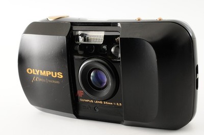 [Excellent] Olympus μ mju Panorama Black 35mm Point & Shoot Camera Japan #376