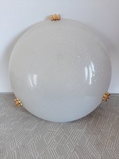 PLAFONIERA CIRCOLARE LAMPADARIO SOFFITTO PARETE VETRO OPACO DIAMETRO 40 CM