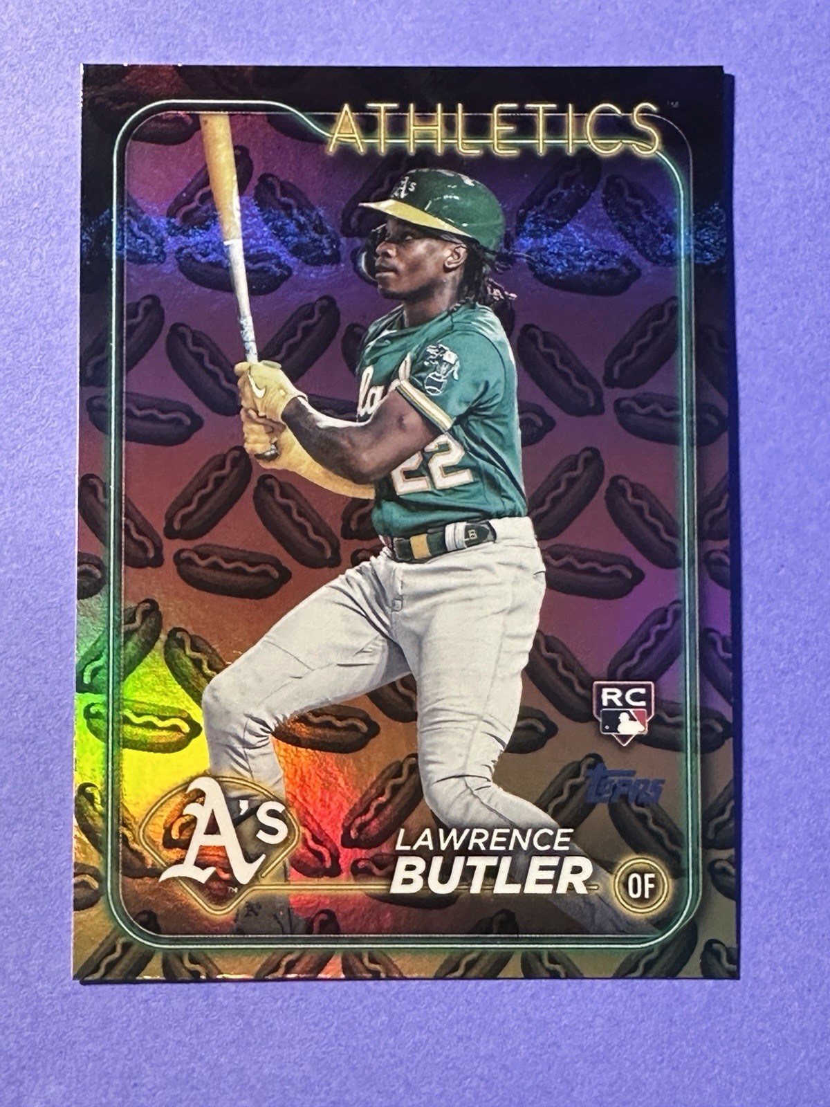 2024 Topps Series 2 Baseball Lawrence Butler #676 Hot Dog Parallel Rookie RC