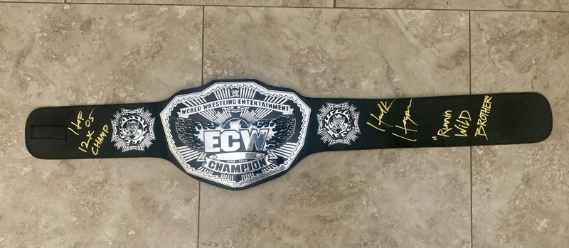 RARE Signed Hulk Hogan Vintage 2010 Jakks Pacific WWE ECW Wrestling Belt! 