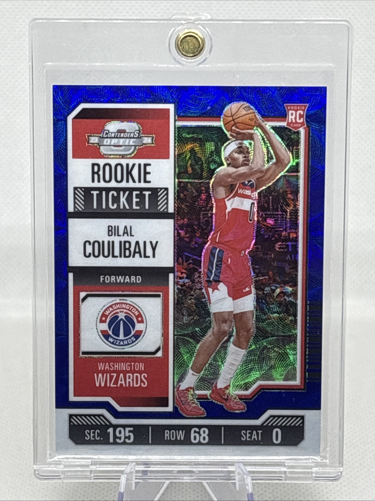 2023-24 Contenders Optic Rookies Bilal Coulibaly #15 International Blue /45 NM+