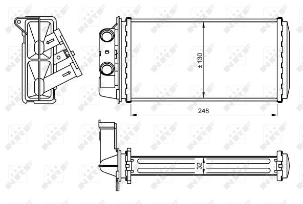 Fits NRF 54268 HEAT EXCHANGER, INTERIOR HEATING