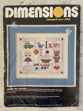 Dimensions Counted Cross Stitch Learn the Colors Needle Work Crafting  1986