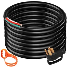 50A 15ft RV/Generator Extension Cord N14-50 to Bare Wire STW 6/3+8/1 Cable