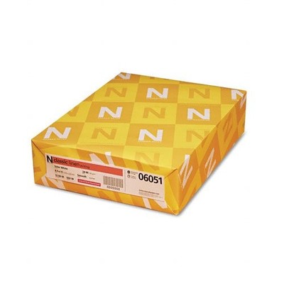 Neenah Paper : Classic Linen Premium Paper, White, 97 Brightness, 24lb, Letter, 
