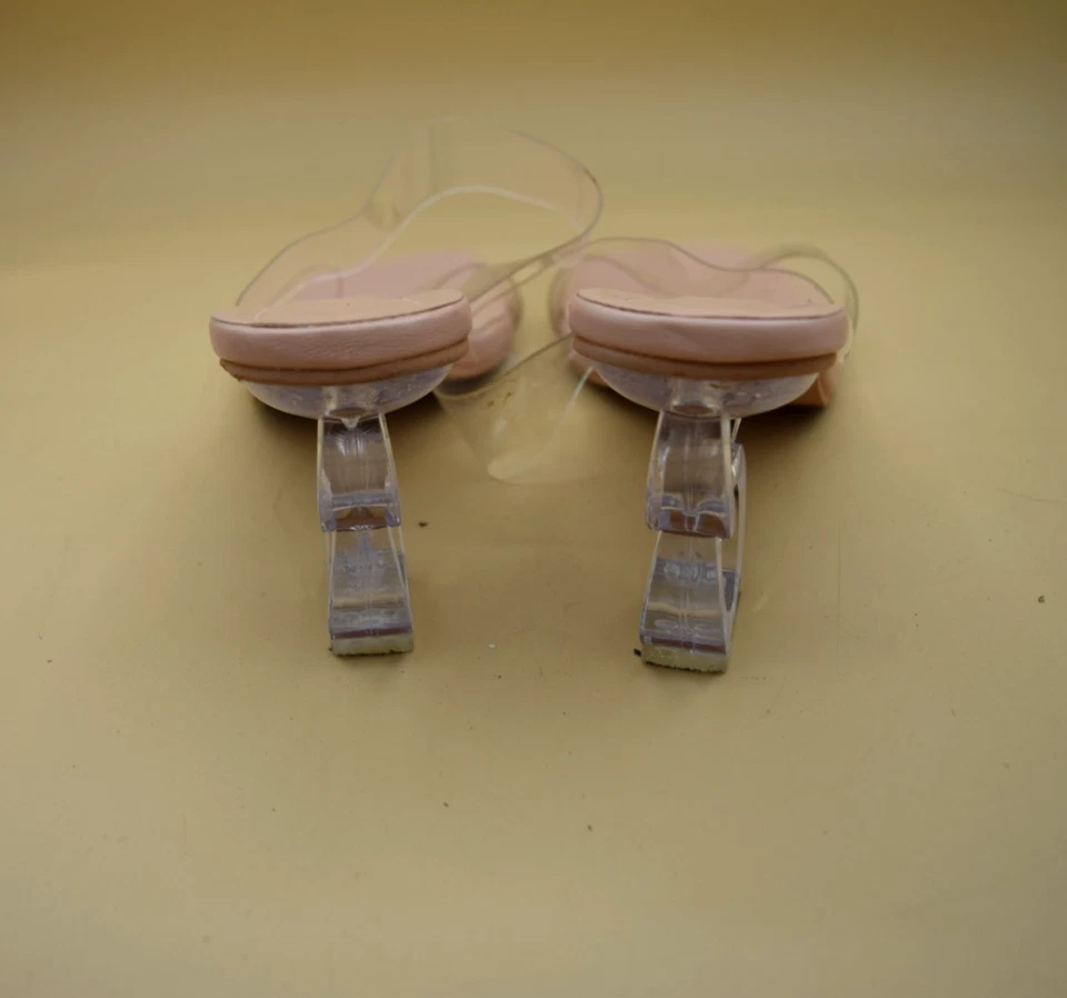 Sandalias de tacón alto Shein punta abierta geoemétricas con dos correas talla 10 Foto 3 de 4