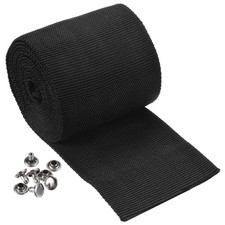 6.6Ft*70mm Polyester Rope Protector Cable Cover Rope Protective Sleeve Black